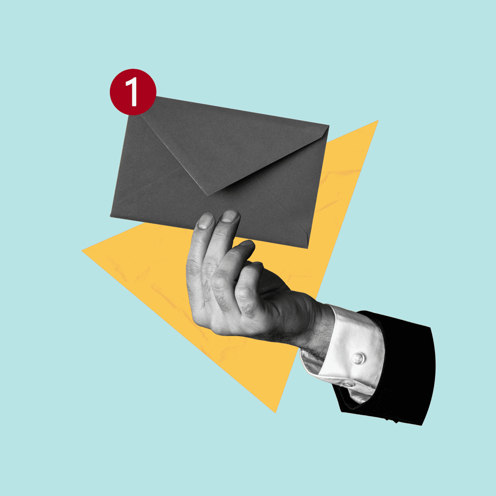 hand holding letter